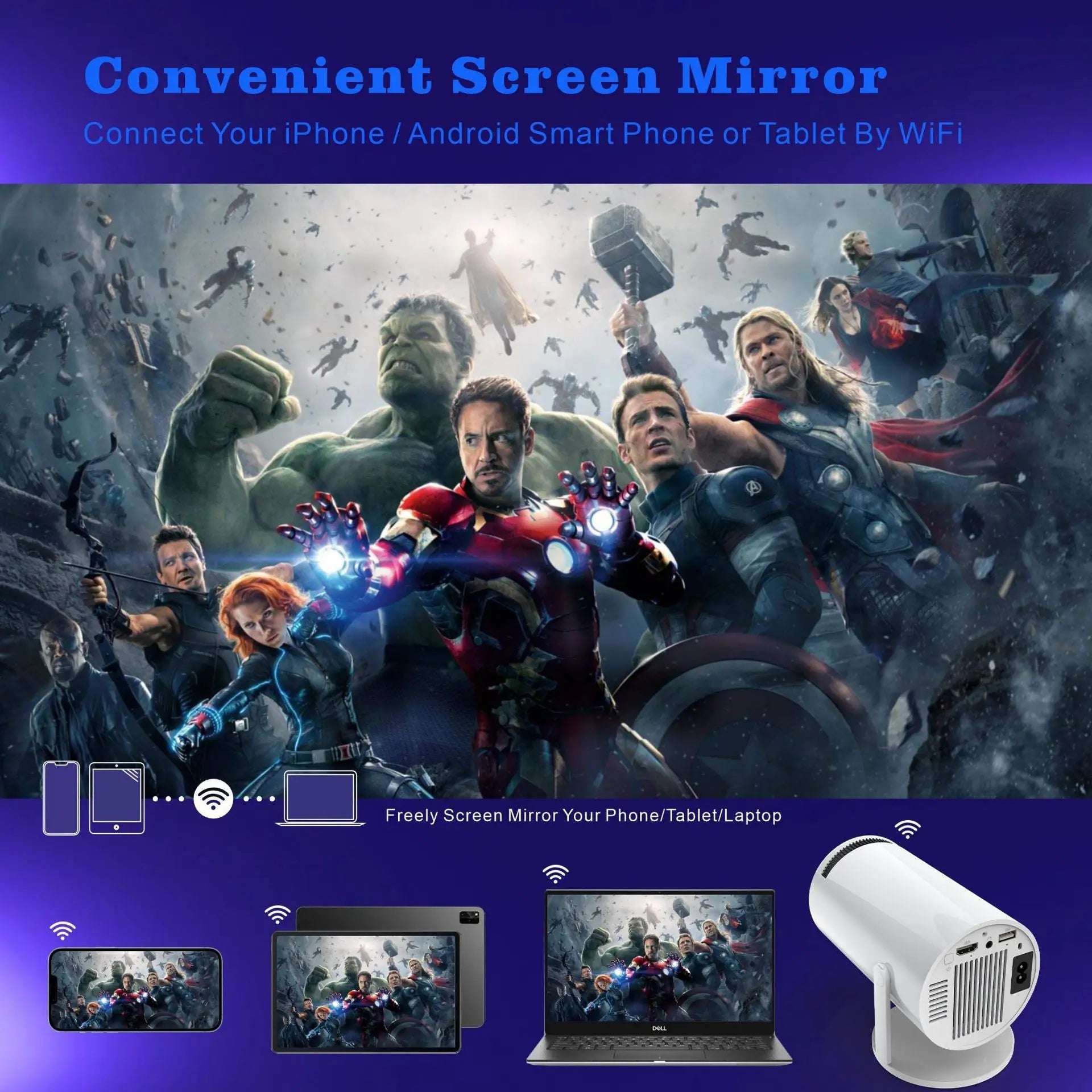 H713 Ultra High Definition 4K Projector Intelligent Home Office Conference Living Room S M A Group