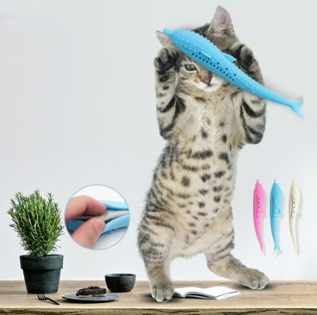 Cat Toothbrush Chew Toy for Dental Care and Play