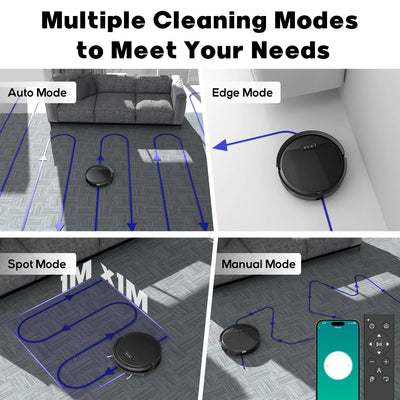 Robot Vacuum And Mop, 3 In 1 Combo Cleaner For Home With Pet Hair And Hard Floor, 5000Pa Suction, 120 Mins Run Time,Self-Charging,Super Thin Body S M A Group