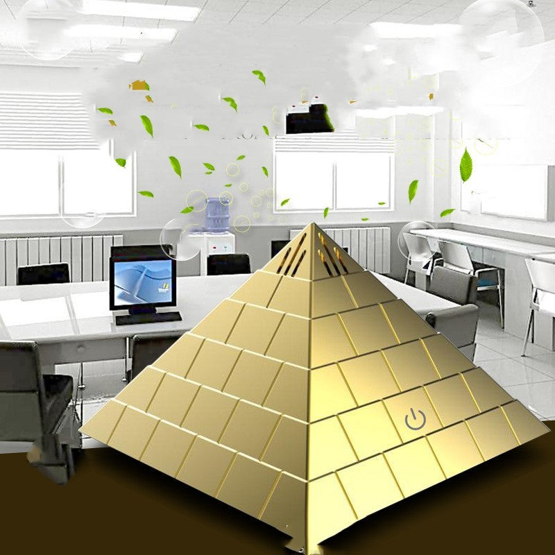 USB Car Air Purifier Pyramid Design Quiet Freshener