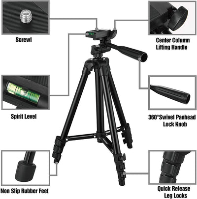 Portable DSLR Camera Tripod Compatible with Apple Devices
