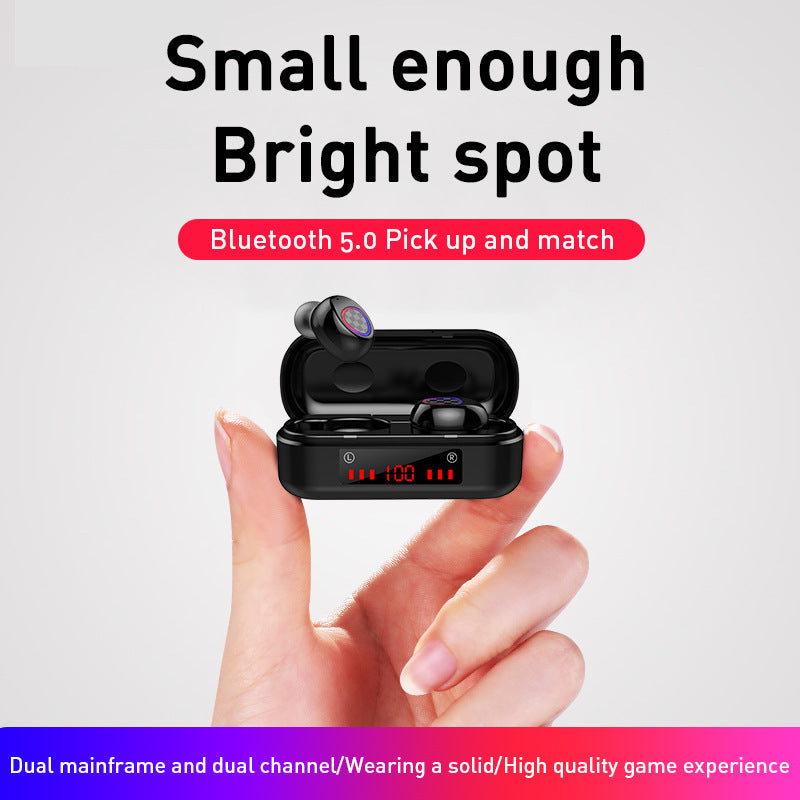 M7 Bluetooth Headset with Digital Display and Charging Case