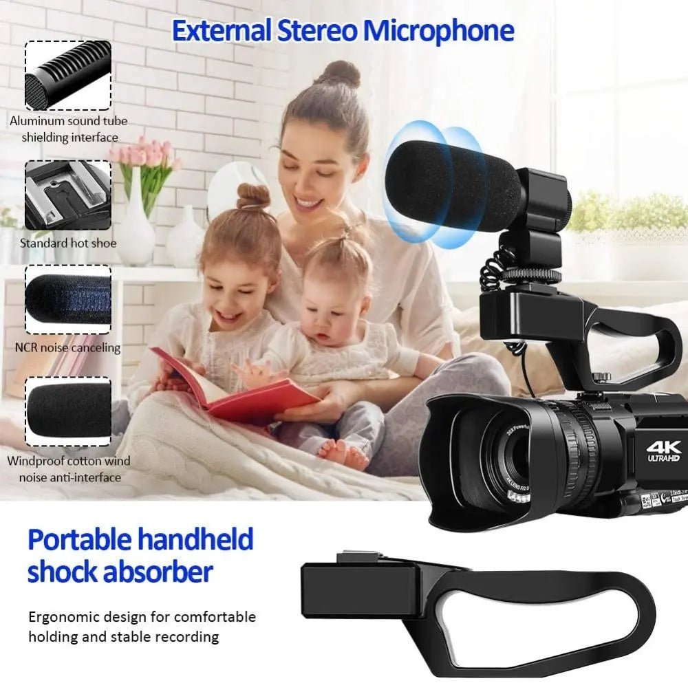 New Handheld High-Definition Digital Video Camera 4K Conference Camera Recorder Short Video Camera Dv S M A Group