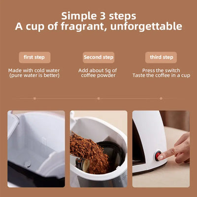 New Coffee Machine Fully Automatic Home Office Mini American Small Portable Coffee Maker S M A Group