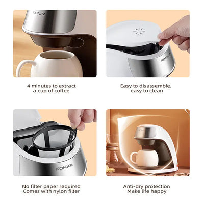 New Coffee Machine Fully Automatic Home Office Mini American Small Portable Coffee Maker S M A Group