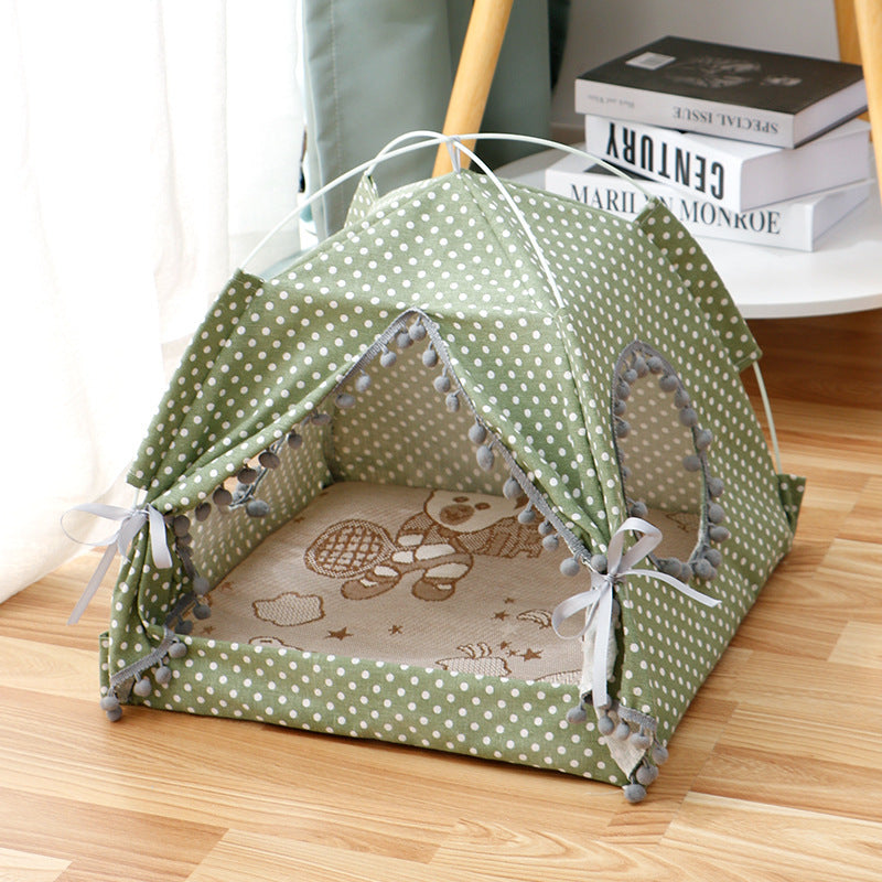 Cat Tent Enclosed Pet Bed Cozy House for Cats