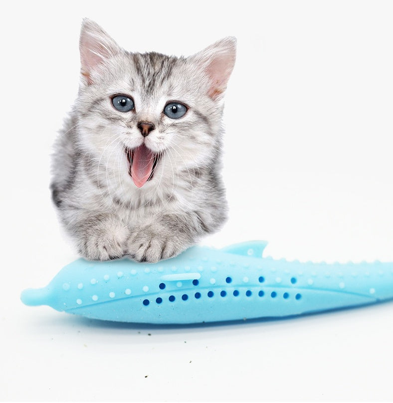 Cat Toothbrush Chew Toy for Dental Care and Play