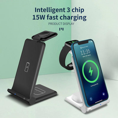 3-in-1 Wireless Charging Station Fast Charger for Devices