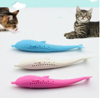 Cat Toothbrush Chew Toy for Dental Care and Play