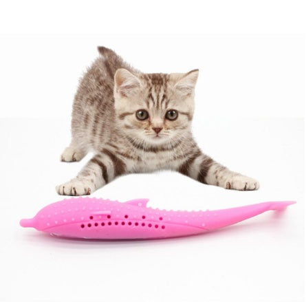 Cat Toothbrush Chew Toy for Dental Care and Play