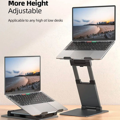 Notebook Bracket Laptop Bracket Aluminum Alloy Desktop Adjustable Base 360-degree Rotation - S M A Group # #
