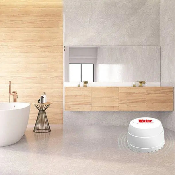 Tuya WiFi Smart Leakage Alarm Home Overflow Flood Detector With Buzzer - S M A Group # #
