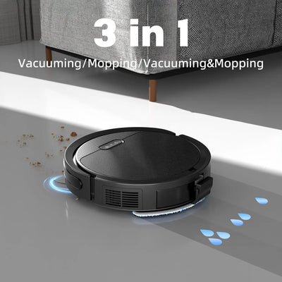 Robot Vacuum And Mop, 3 In 1 Combo Cleaner For Home With Pet Hair And Hard Floor, 5000Pa Suction, 120 Mins Run Time,Self-Charging,Super Thin Body S M A Group