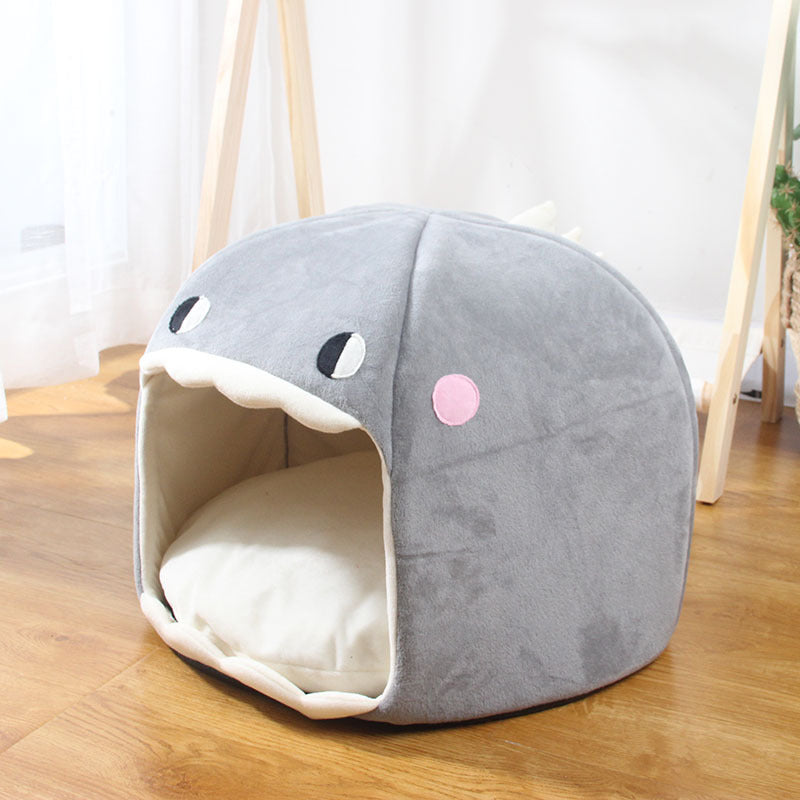 Cave Cat Bed Tent for Cats and Small Dogs Pet Lounger Mat