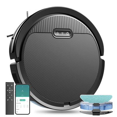 Robot Vacuum And Mop, 3 In 1 Combo Cleaner For Home With Pet Hair And Hard Floor, 5000Pa Suction, 120 Mins Run Time,Self-Charging,Super Thin Body S M A Group