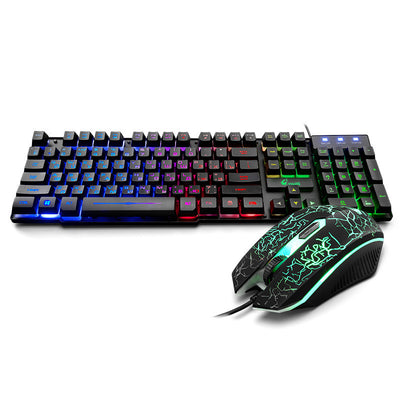 Luminous Keyboard And Mouse Set Desktop Computer Game Manipulator Feel