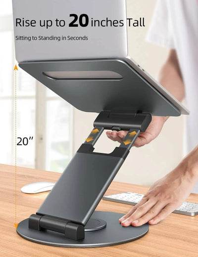 Notebook Bracket Laptop Bracket Aluminum Alloy Desktop Adjustable Base 360-degree Rotation - S M A Group # #