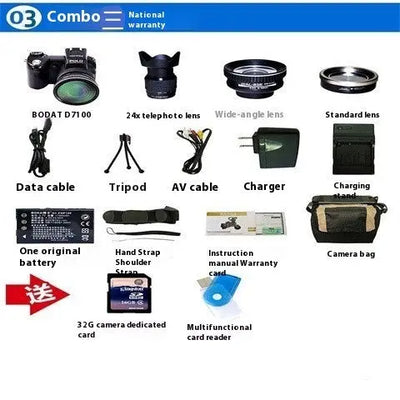 Telephoto Digital Camera D7100 Automatic Focus FHD HD Camera 33 Million S M A Group
