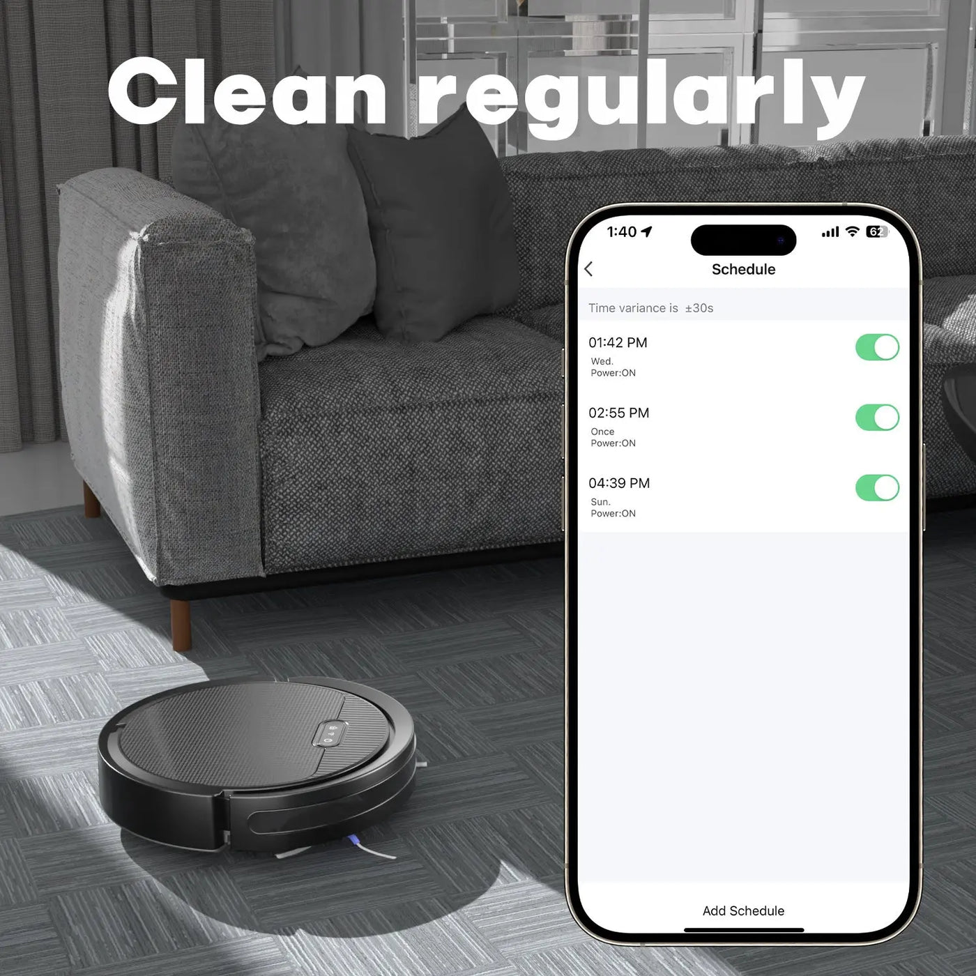 Robot Vacuum And Mop, 3 In 1 Combo Cleaner For Home With Pet Hair And Hard Floor, 5000Pa Suction, 120 Mins Run Time,Self-Charging,Super Thin Body S M A Group