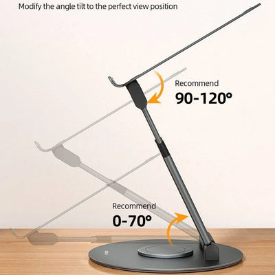 Notebook Bracket Laptop Bracket Aluminum Alloy Desktop Adjustable Base 360-degree Rotation - S M A Group # #