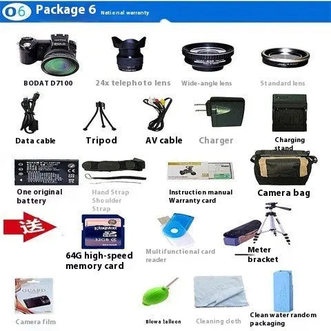 Telephoto Digital Camera D7100 Automatic Focus FHD HD Camera 33 Million S M A Group