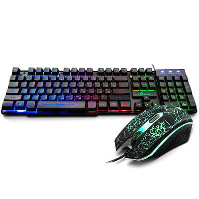 Luminous Keyboard And Mouse Set Desktop Computer Game Manipulator Feel