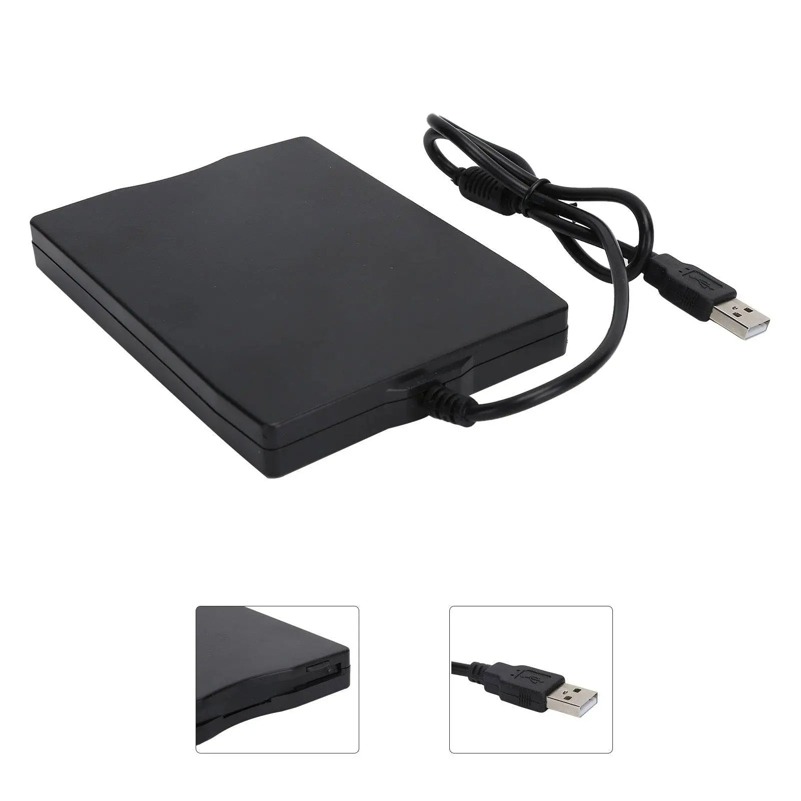 USB Floppy Disk Drive External Portable 1.44MB FDD Universal for Laptops Desktops 3.5in - S M A Group # #