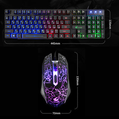 Luminous Keyboard And Mouse Set Desktop Computer Game Manipulator Feel