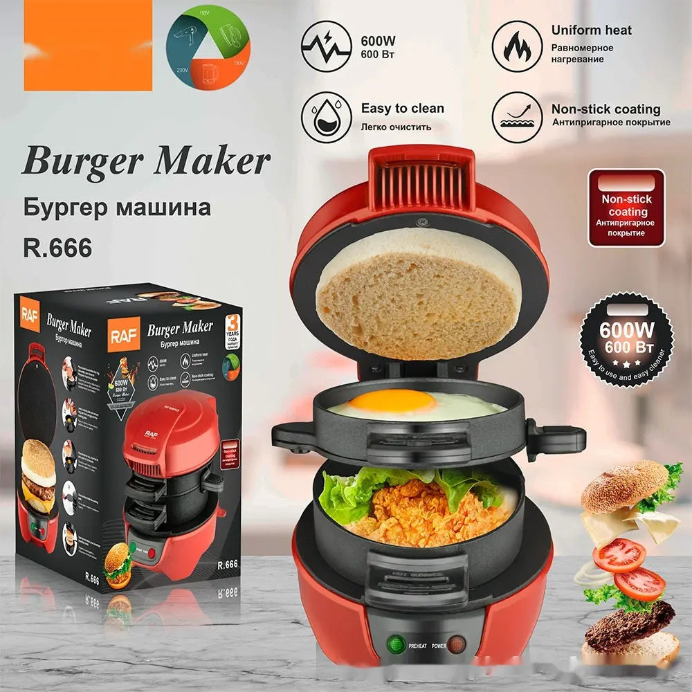 European Standard Multi-function Sandwich Bread Maker Household Frying Electric Baking Pan Breakfast Machine S M A Group